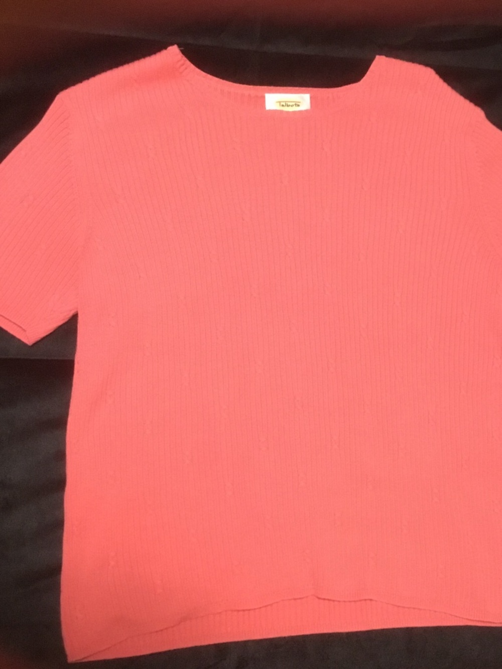 Talbots Pink Sweater ShortSleeve